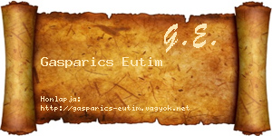 Gasparics Eutim névjegykártya
